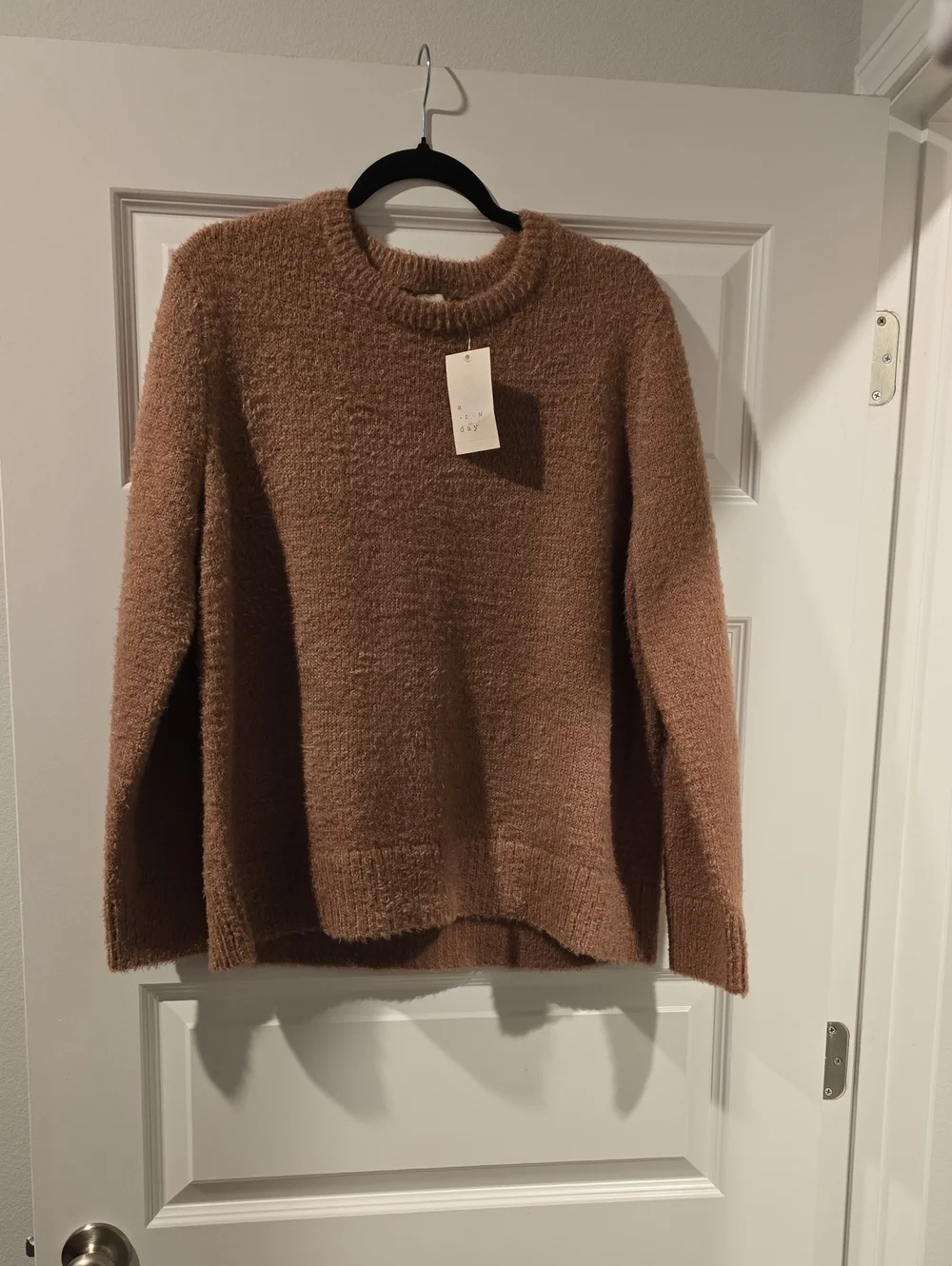 a new day Cozy Chestnut Brown Crewneck Sweater